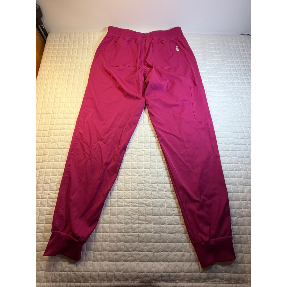 Bella Zavate Apparel Scrub Set Womens Medium Magenta Pink V-Neck Jogger set - Picture 5 of 8